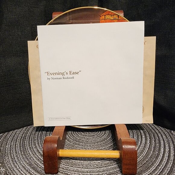 Evening's Ease - Norman Rockwell Collectors' Plate VTG - Picture 5 of 8